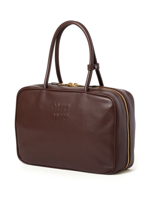 Coffee brown leather Beau bag MIU MIU | 5BB117V-MON2CRWF0NBL